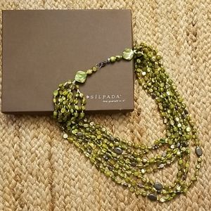 Silpada Mother of Pearl pyrite necklace